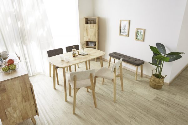 TimbeReality - Deep Furniture - Hockey 1200 Dining Table - Hockey Bench - Austin Chair