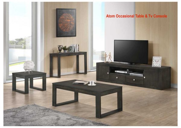 TimbeReality - Golden Tech Furniture Industries - Atom Occasional Table TV Console