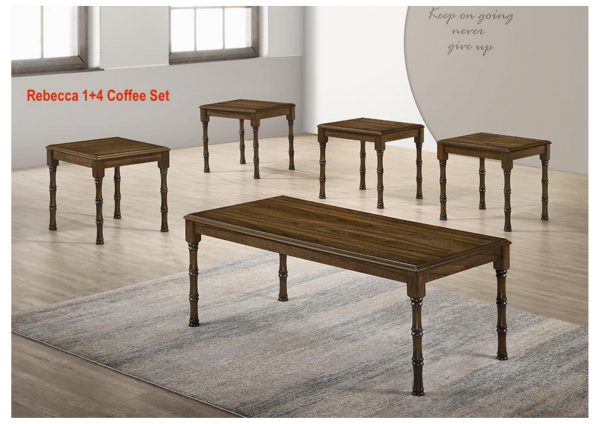 TimbeReality - Golden Tech Furniture Industries - Rebecca 1+4 Coffee Set