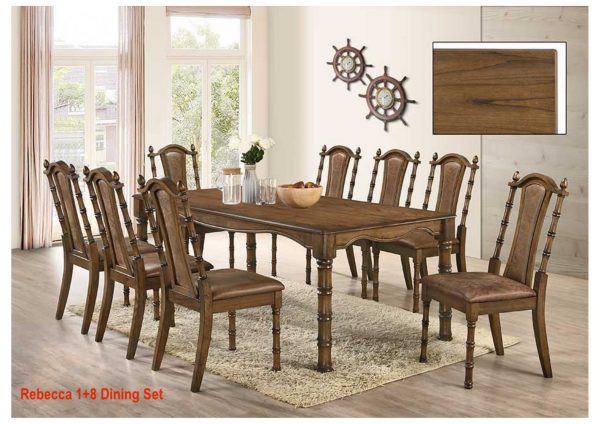 TimbeReality - Golden Tech Furniture Industries - Rebecca 1+8 Dining Set
