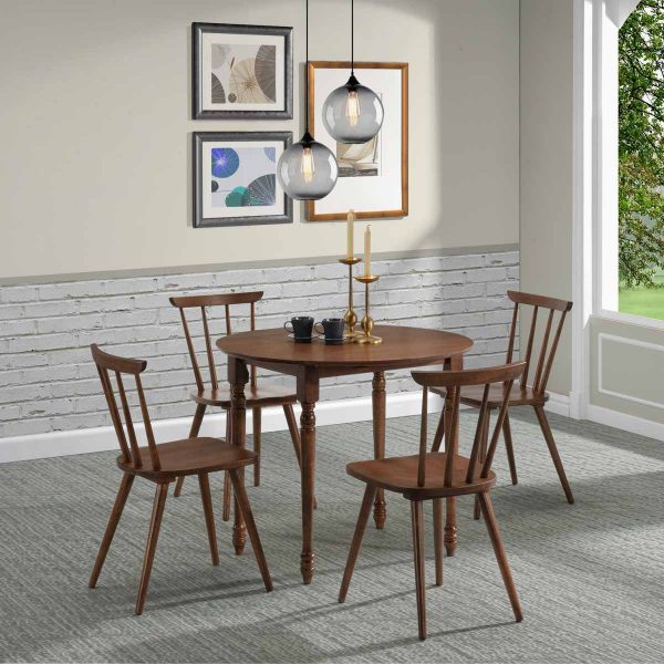 TimbeReality - Home JS Furniture - JS3049T - Drop Leaf Dining Table - JS3049S - 1 - Dining Chair - JS3049S - 2 - Dining Chair