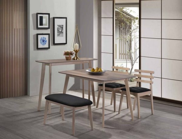 TimbeReality - Home JS Furniture - JS3105T - 2 - Dining Table - JS3109S - Dining Chair - JS3109B - Bench - JS180 - Console Table