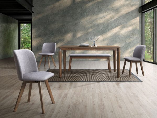 TimbeReality - Leo Up Enterprise - LU 3320 C Dining Chair LU 4412 Bench Chair LU 1319 T Dining Table