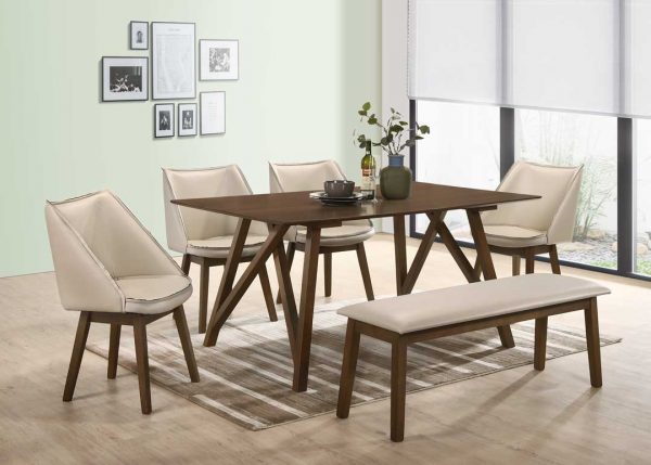 TimbeReality - Leo Up Enterprise - LU 4211 U R750 Dining Chair LU 4412 Bench Chair LU 1313 T Dining Table